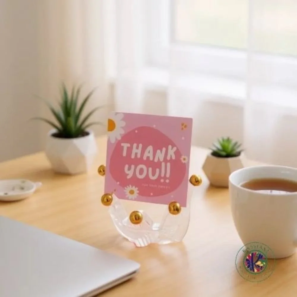 100 Thank You Cards – Pink Floral & Letter Design – Small Business Packaging Ins
